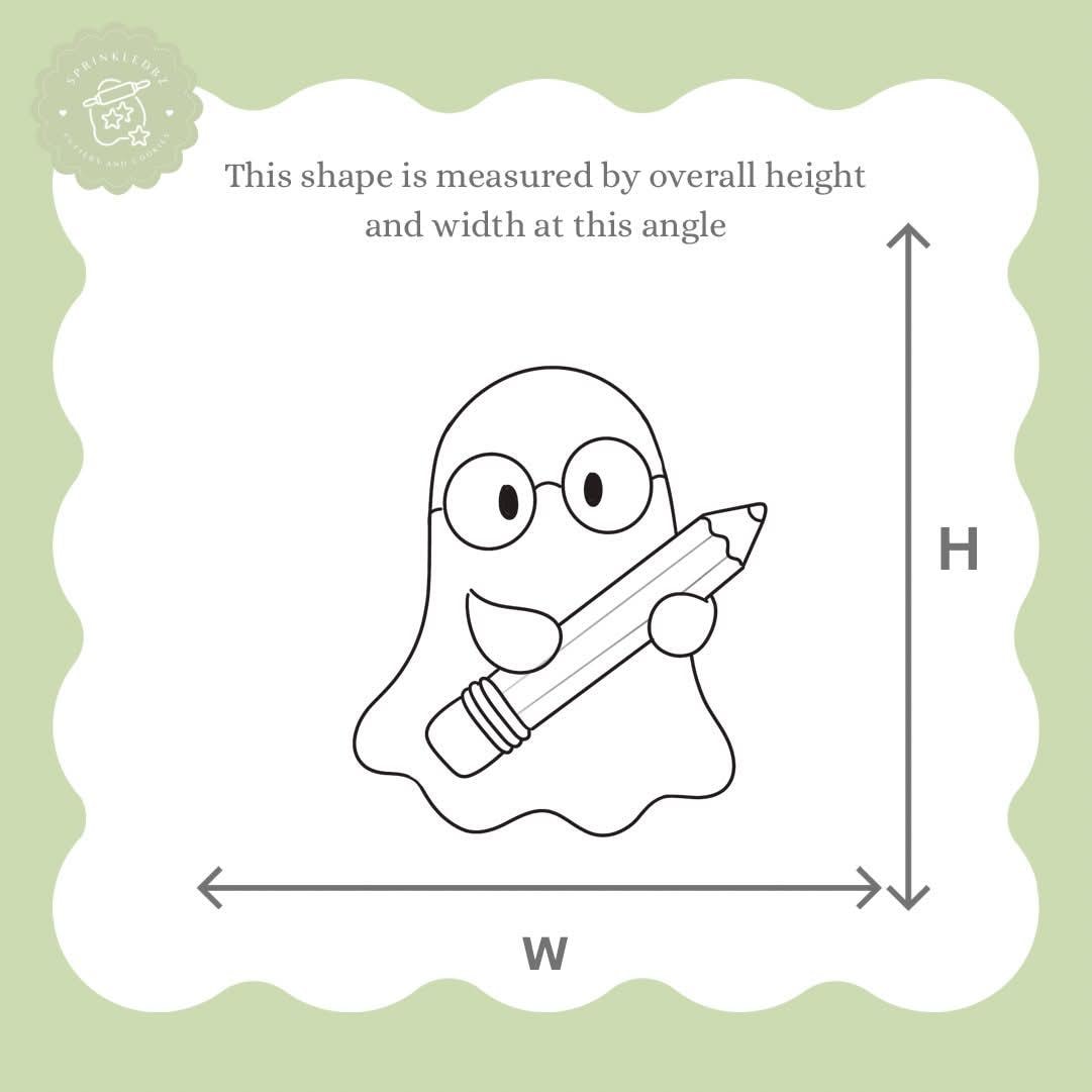 Ghost holding Pencil Cookie Cutter