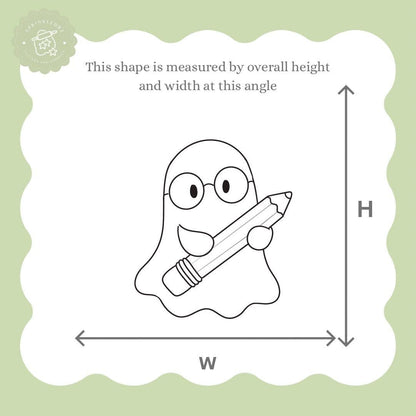 Ghost holding Pencil Cookie Cutter