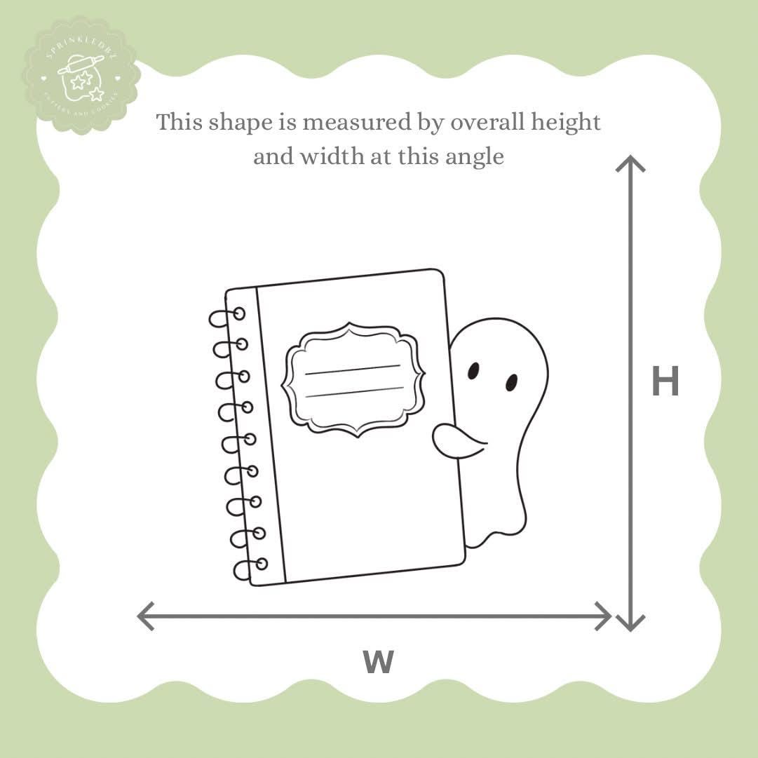 Ghost hiding behind Notebook Cookie Cutter
