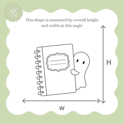 Ghost hiding behind Notebook Cookie Cutter