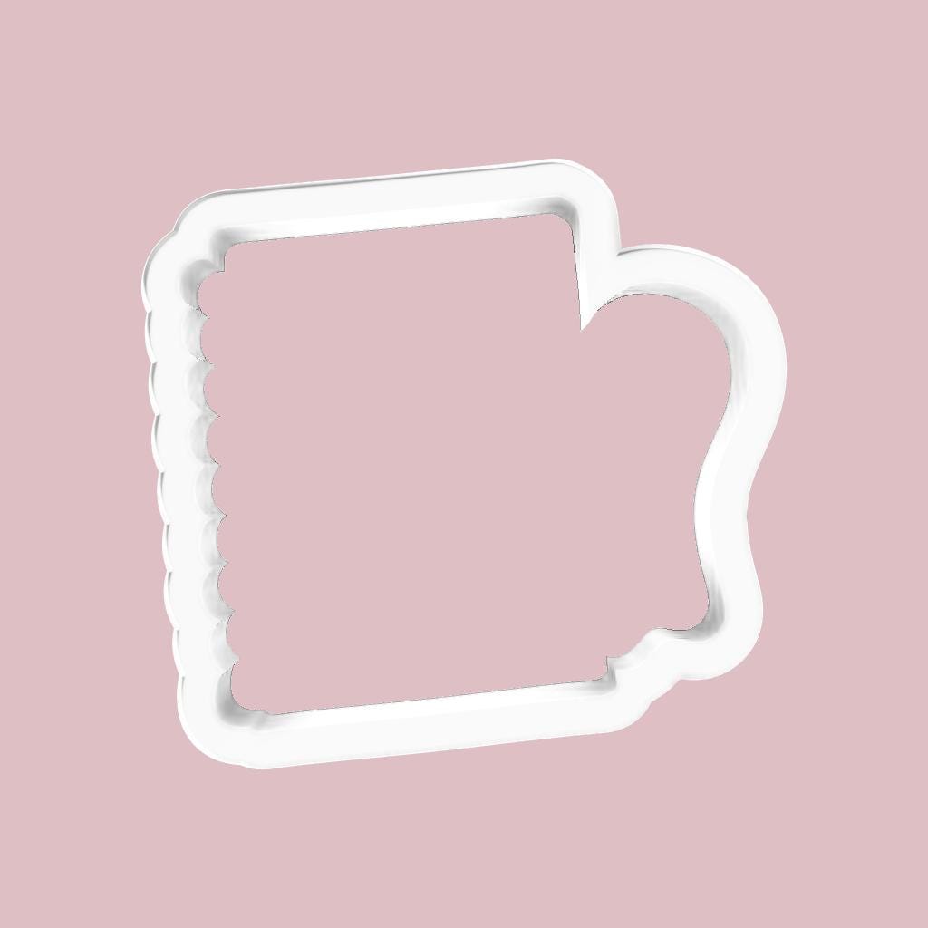 Ghost hiding behind Notebook Cookie Cutter
