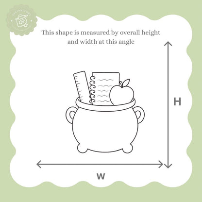 Cauldron with School Supplies Cookie Cutter