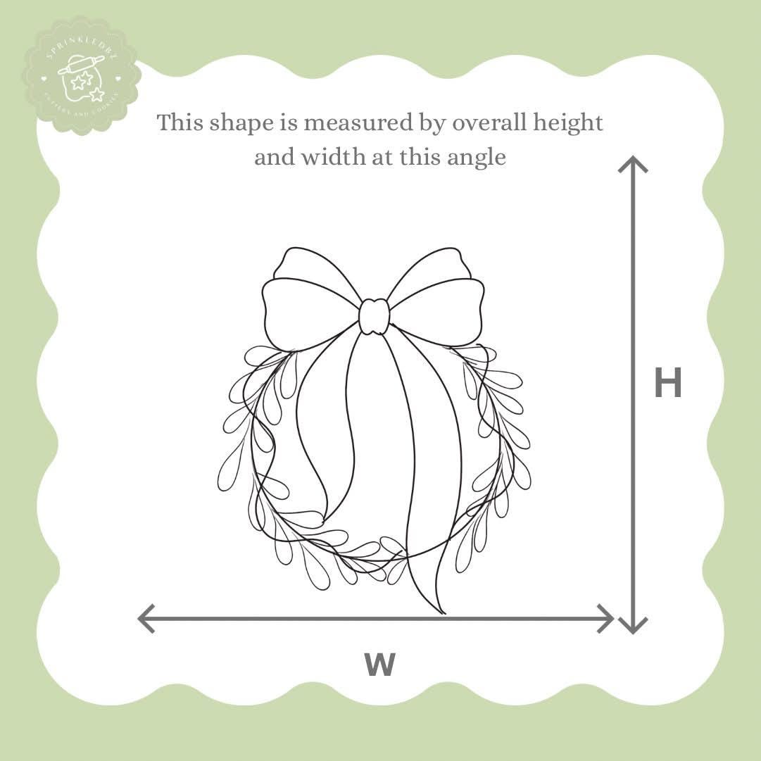 Holiday Wreath with Bow Cookie Cutter
