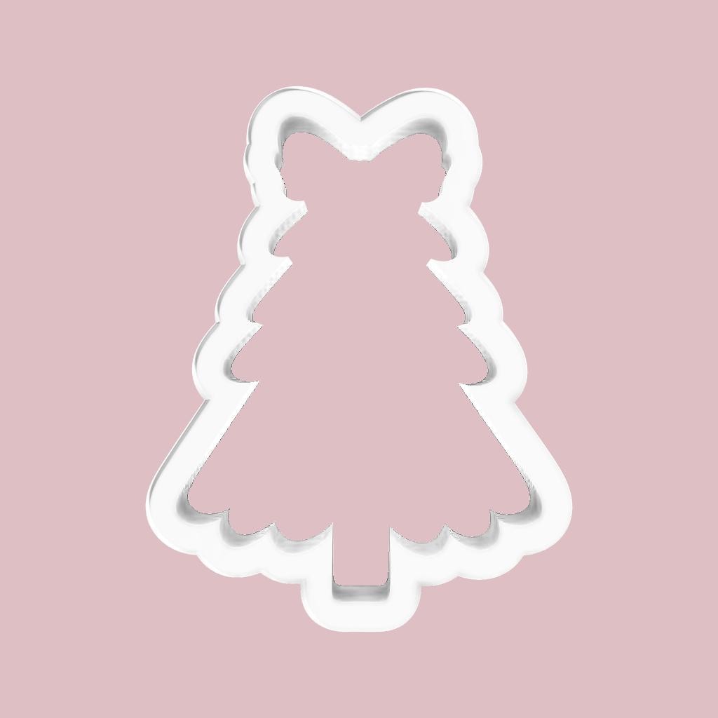 Christmas Tree with Bow Cookie Cutter